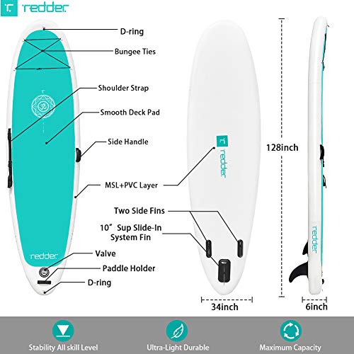 redder Stand Up Paddle Board Inflatable SUP Board for Kids and Adult Stand Up Paddling Board with Leash, Paddle, Backpack,...