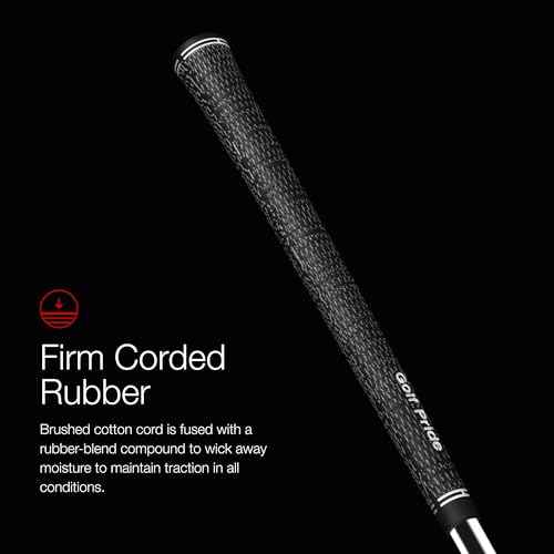 Golf Pride Tour Velvet Cord Golf Grip - Grip with Brushed Cord Technology & Traditional Taper Weather Conditions & Sweaty Hands