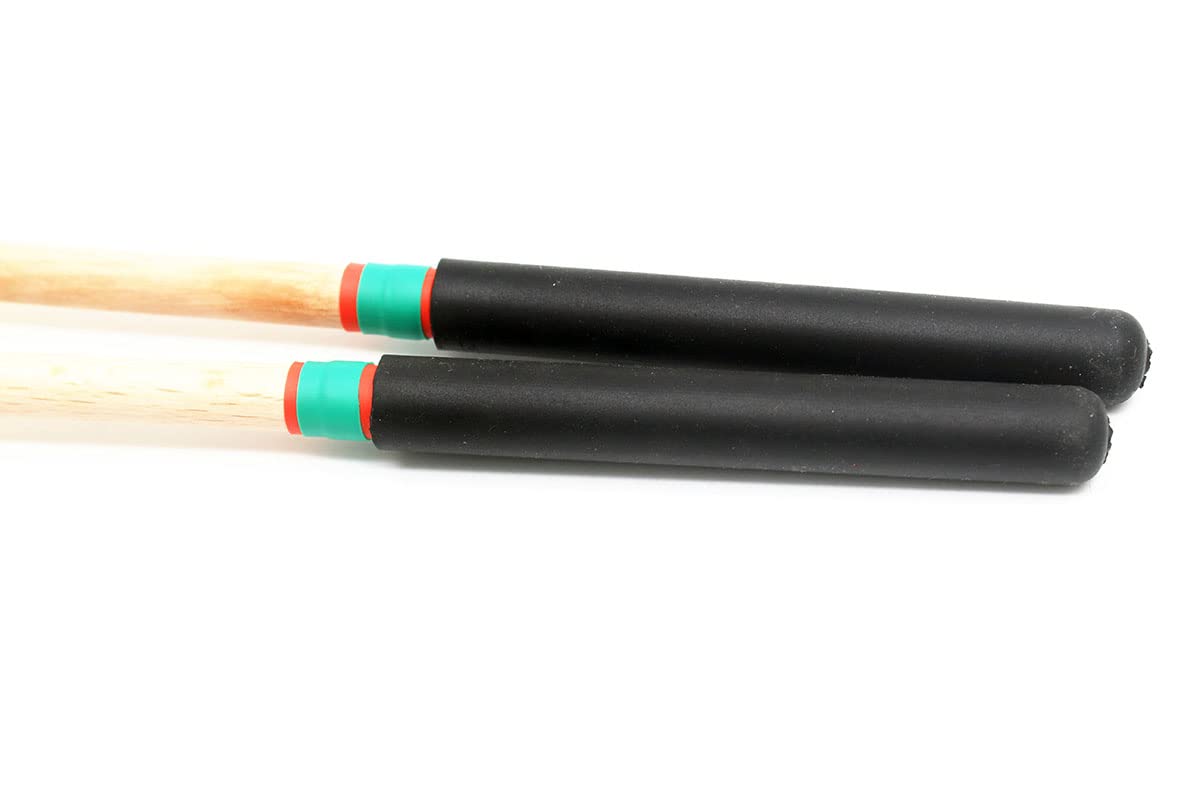 Tuoren 8.3 Rubber Head Percussion Mallets Sticks For Playing Tenor Steelpan, Steel Tongue Drum, W/Wooden Handle