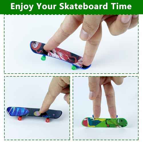 XIPEGPA 150 PCS Mini Finger Skateboards Finger Skateboard Toys for Birthday Party Favors Gift Props Decoration