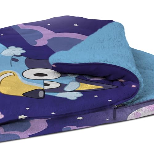 Silk Touch Sherpa Slumber Bag for Boys and Girls, Sleeping Bag with Zipper, 27 x 56 inches