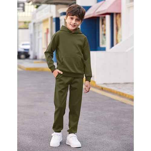 Arshiner 2 Piece Outfit Boys Pullover Hoodies Sweatshirt Suit For Kids Tracksuit Set