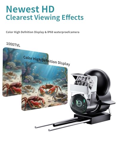 FOURQ Underwater Fishing Camera,Fishing Camera with Infrared Night Vision Light, Portable Fish Finder with 100ft Cable, 4....