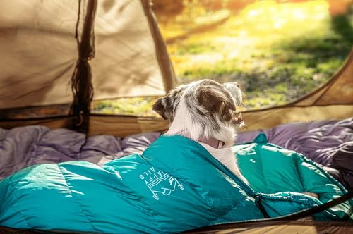 Ultralight Dog Sleeping Bag for Backpacking-Outdoor Dog Bed for Hiking-Packable Sleeping Bag for Dogs-Dog Travel Bed (Glac...