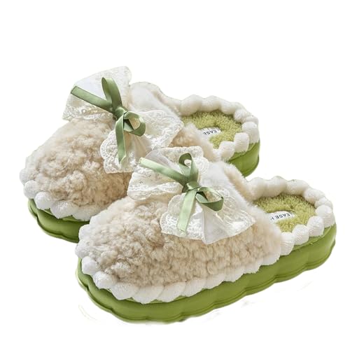 EIVCIVB Cute Butterfly Fuzzy Women's Slippers Winter Fluffy Open Toe House Slippers Slip On Plush Bedroom Shoes Indoor Out...
