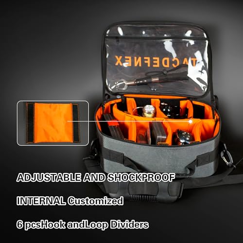 TACDEFNEX Waterproof Fishing Reel Case with 8 Shockproof Compartments – Portable Tackle Organizer for Spinning, Baitcastin...