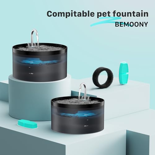 Cat Water Fountain Filters : BEMOONY Pet Water Fountain Replacement Filter - 12 Packs of Cat Fountain Filters (6 Carbon Fi...