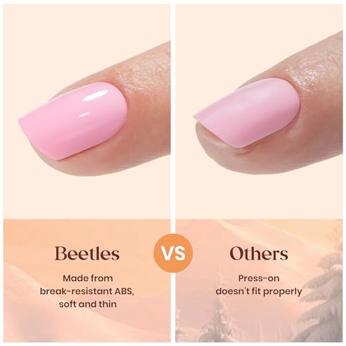 Beetles Press On Nails Kit - Festival Glow | 360Pcs 12 Colors Short Square Press On Nails | 15 Sizes Matte Glossy Glitter ...