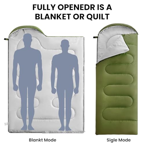 FARLAND Sleeping Bags 30℉ for Adults Teens Kids with Compression Sack Portable and Lightweight for 3-4 Season Camping, Hik...