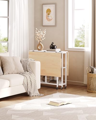 CHOEZON Folding Dining Table, Movable Dining Table, Kitchen Table for Small Space, Foldable and Expandable Desk Furniture ...