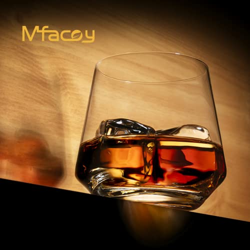 Mfacoy Drinking Glasses Set of 8-4 Tall Glass Cups 18 oz & 4 Short Stemless Wine Glasses 13 oz, Highball Glasses, Glasswar...
