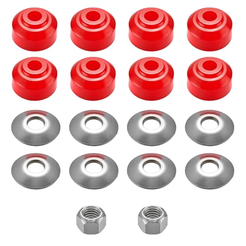 3/8" Universal Sway Bar Bushings Kit,Stabilizer Bar Bushing Repair,Stainless Steel Washers & Nuts,High-Density Flame-Retar...