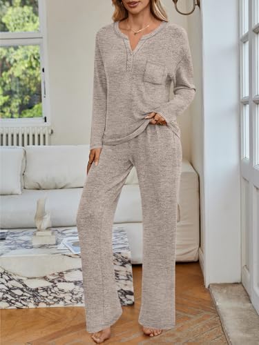 LILLUSORY Womens 2 Piece Lounge Sets Winter Outfits 2026 Sweatsuit Matching Pjs Airport Vacation Travel Fall Pajamas Fashion