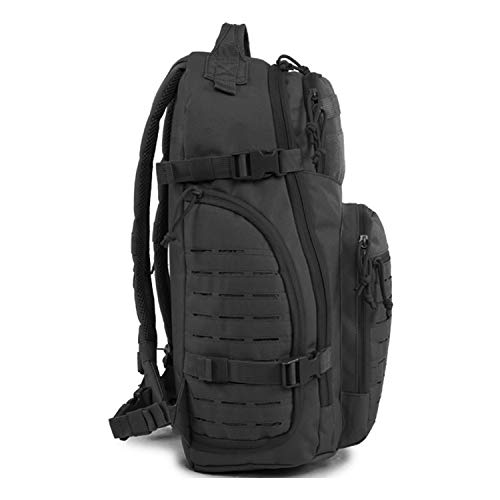 Highland Tactical Roger Tactical Backpack with Laser Cut MOLLE Webbing (Black)