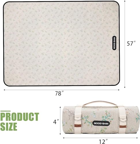 Picnic Outdoor Blankets Waterproof Extra Large - Beach Mat Sand Free Foldable with Carry Strap | Portable Camping Blanket...