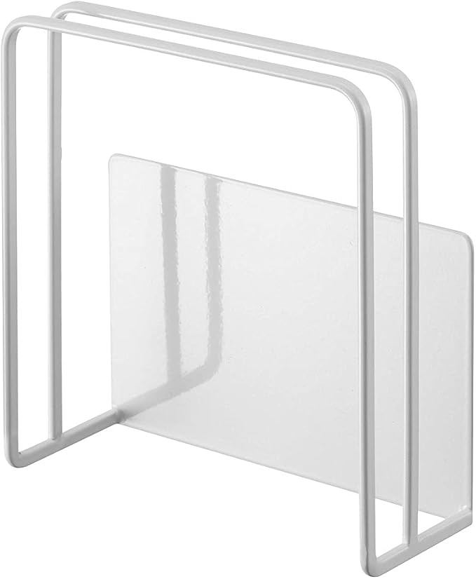 Yamazaki Industries 5138 Magnetic Cutting Board Stand, White, Approx. W 5.3 x D 2.2 x H 5.5 inches (13.5 x 5.5 x 14 cm), T...