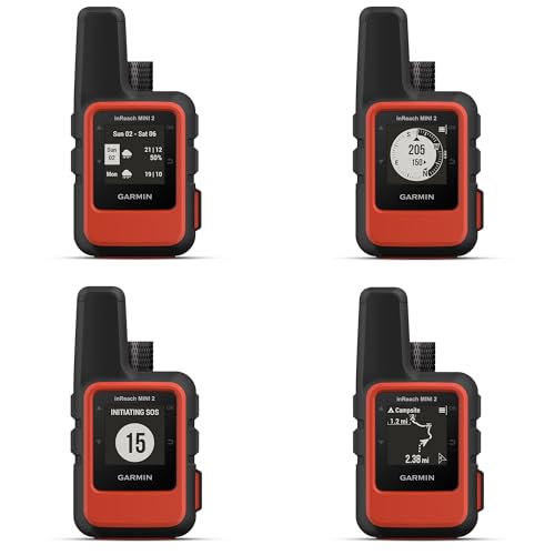 Garmin inReach Mini 2 Compact Satellite Communicator, Lightweight Rugged Design, Portable GPS Handheld for Hiking, Two-Way...