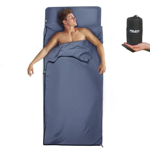 Frelaxy Sleeping Bag Liner, XL Travel Sheet & Camping Sheet for Backpacking, Hotel, Hostels & Traveling, Comfy & Easy Car...