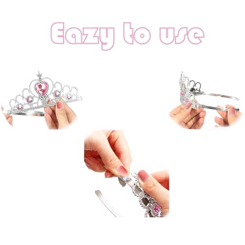 S & E TEACHER'S EDITION 16 Pcs Tiaras Crown Set, Princess Dress Up Costume Birthday Party Favors Accessories Kid Birthday