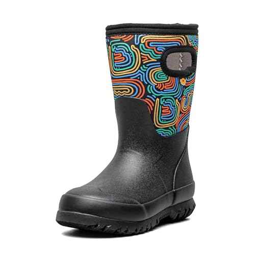 BOGS Grasp Kids Waterproof Rain Boots ? Insulated for Winter, Snow & Mud with Easy Pull-On Handles for Toddlers, Boys & Girls, All-Weather Protection