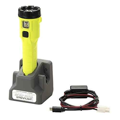 Streamlight 68795 Dualie 275-Lumen Multi-Function Intrinsically Safe Rechargeable Flashlight with Magnetic Clip and 12V DC Direct Wire, Yellow
