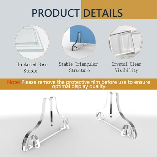 Acrylic Poster Board Stand Holder,8 Pcs Foam Board Stands For Display Table Top Sign Menu,Double-Sided Desktop Flyer Holde...