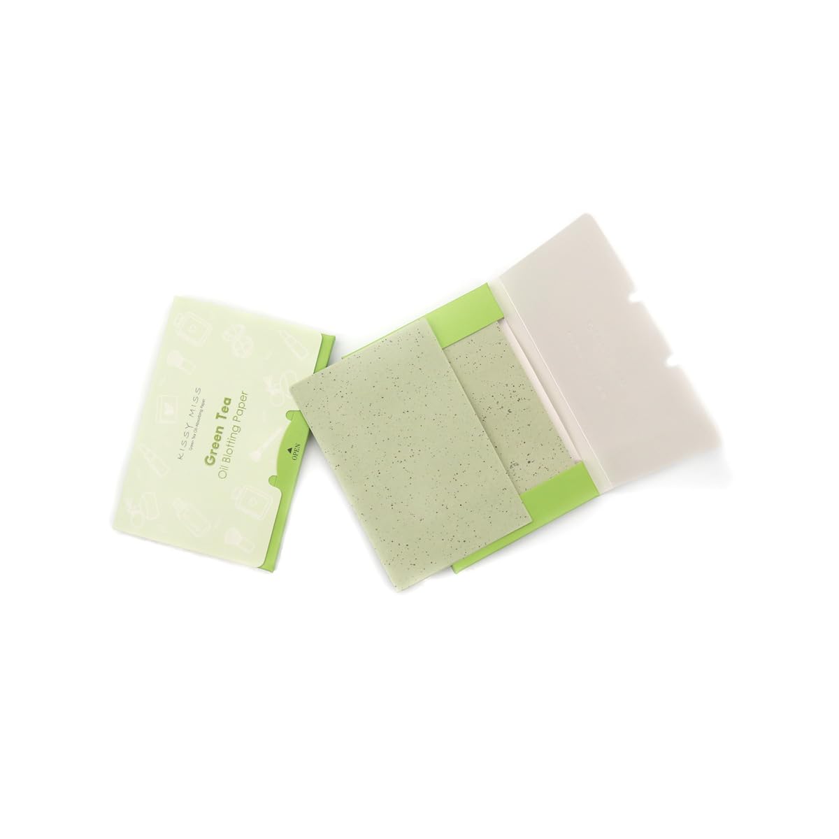Kissy miss Green tea oil blotting sheets for face,500 sheets in 5 Pack,lift away excess oil,easy to slip into your purse, makeup