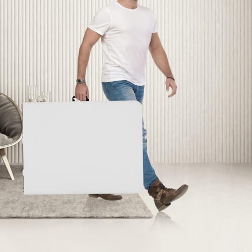 FWTI Deal Folding Table 6ft, Heavy Duty Portable, Built in Carrying Handle & Alloy Steel Legs for Party, Dining, Wedding, ...