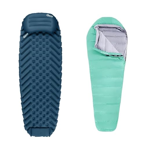 QEZER Mummy Sleeping Bag with Sleeping pad and Pillow
