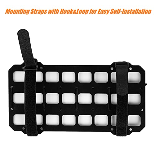 TACNEX Vehicle Rigid MOLLE Panel for Car Visor Organizer EDC Pouch Tool Holster Bag Holder Tactical Gear Rack Truck Equipm...