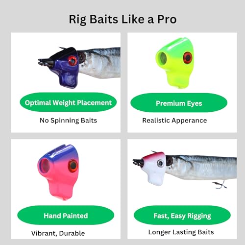 Ballyhoo Trolling Lures with Free Offshore Rig Included for Mahi Mahi Dolphin Dorado Wahoo Marlin Tuna Offshore Big Game L...