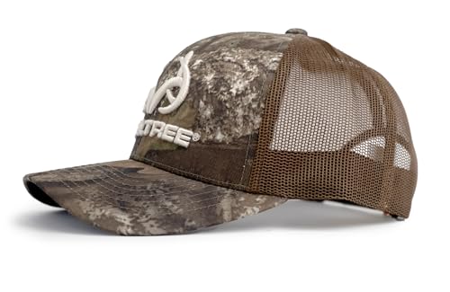 Realtree Men's Camo Hat with 3D Embroidered Antler Logo Hats - Premium 6 Panel Caps for Hunting, Fishing, Hiking and Outdoors