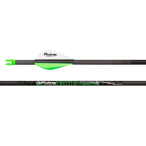 Victory Archery RIP 0.204" Small Diameter Hunting Arrow (Spine: 250, 6 Pack Fletched, Straightness ± 0.003 - Gamer - Green)