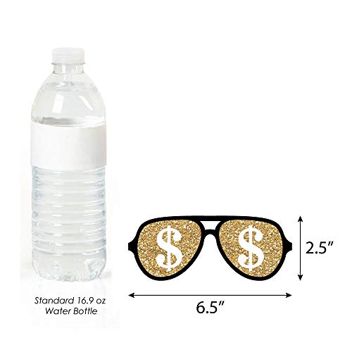 Big Dot of Happiness Las Vegas Glasses - Paper Card Stock Casino Party Photo Booth Props Kit - 10 Count