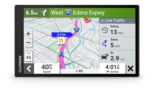 Garmin DriveSmart 55 EX with Traffic, 5.5-inch Car GPS Navigator with Bright, Crisp High-Resolution Maps, Garmin Voice Ass...