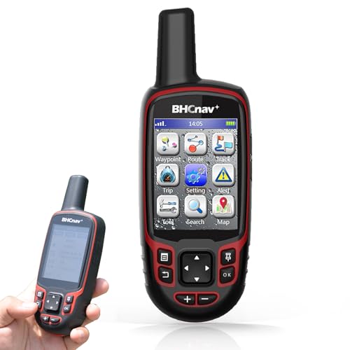 BHCnav NAVA Pro F78 Waterproof Handheld GPS Units,Button-Operated Handheld with Altimeter,Thermometer and Compass-2.8" Col...