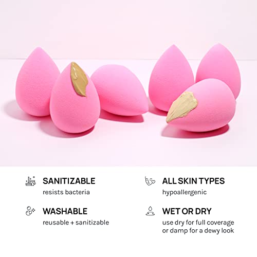 AOA Studio Collection makeup Sponge Set Latex Free and High-definition Set of 6 makeup Wonder blender For Powder Cream and...