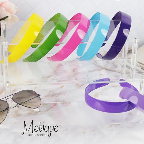 Motique Accessories Black 1 Inch Plastic Hard Headband with Teeth Head band Women Girls