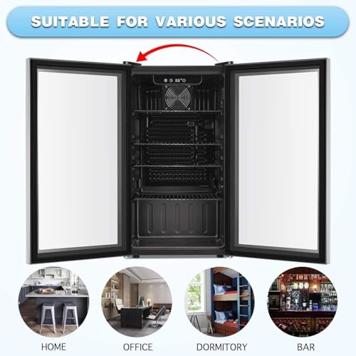 Antarctic Star Beverage Refrigerator Cooler -120 Can Glass Door Mini Fridge, for Soda Cola Beer or Wine Constant Glass Doo...
