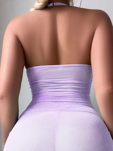CRIPOM Sexy Lingerie for Women Sheer Lingerie Set Bodycon Mini Lingerie Dress Ruched Party Clubwear Outfits