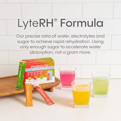 Hydralyte Low Sugar Rapid Rehydration - Lightly Sparkling Electrolyte Powder Packets, 8 oz Serve | Variety Hydration Packe...