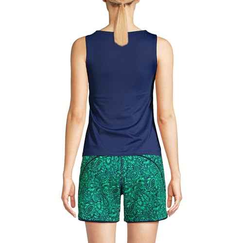 Lands' End Women's High Neck UPF 50 Modest Tankini Top Swimsuit