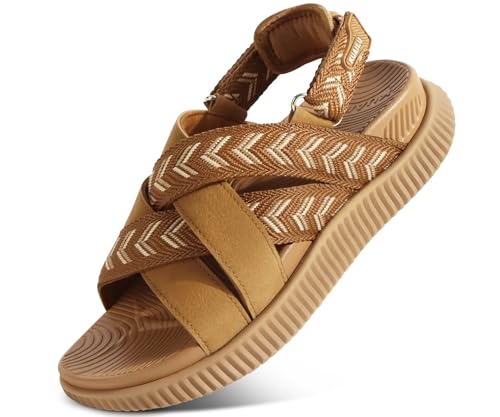 KuaiLu Womens Orthopedic Walking Sandals Comfortable Plantar Fasciitis Arch Support Sport Recovery Outdoor Casual Sandles ...
