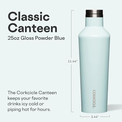 Corkcicle Classic Canteen Insulated Water Bottle - Stainless Steel Reusable Tumbler - Triple Insulated - Keeps Drinks Cold...