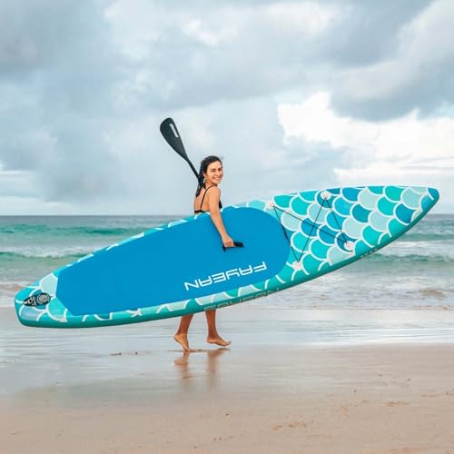 Inflatable Paddle Board,Extra Wide 10.6'/11' Stand Up Paddle Board with Sup Accessories,400lbs Capacity for Family with Sa...