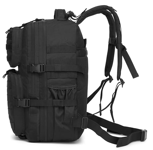Wotony Military Tactical Backpack for Men Waterproof Daypack 3 Day Assault Pack Molle Bag with Water Bottle Holder