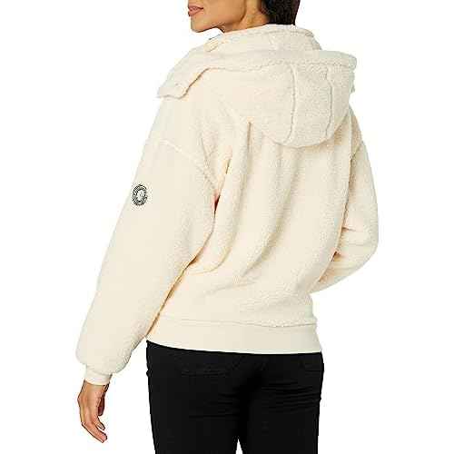 DKNY womens Sport Hooded Roebling Fleece Jacket