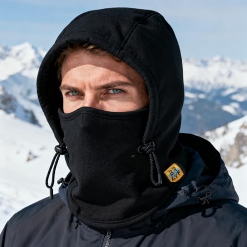 1PC All-Season Thermal Balaclava Fleece Windproof Face Mask with Neck Gaiter Cold-Weather for Skiing Motorcycle Hiking