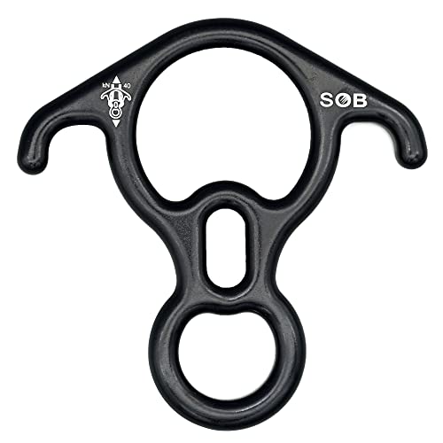 SOB 40KN Rescue Figure 8 Descender Belay Rappel Equipment Belay Rock Climbing Rigging Plate 7075 Aluminum Alloy for Climbi...