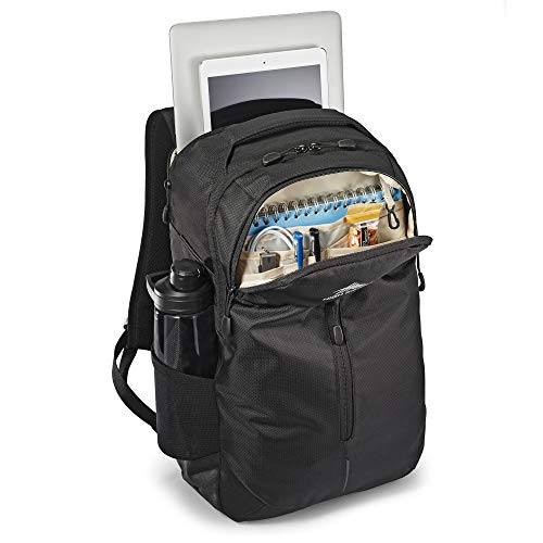 High Sierra Swerve Pro Backpack with Laptop Pocket + Tablet Sleeve, Fits most 17” Laptops, 27L, Black